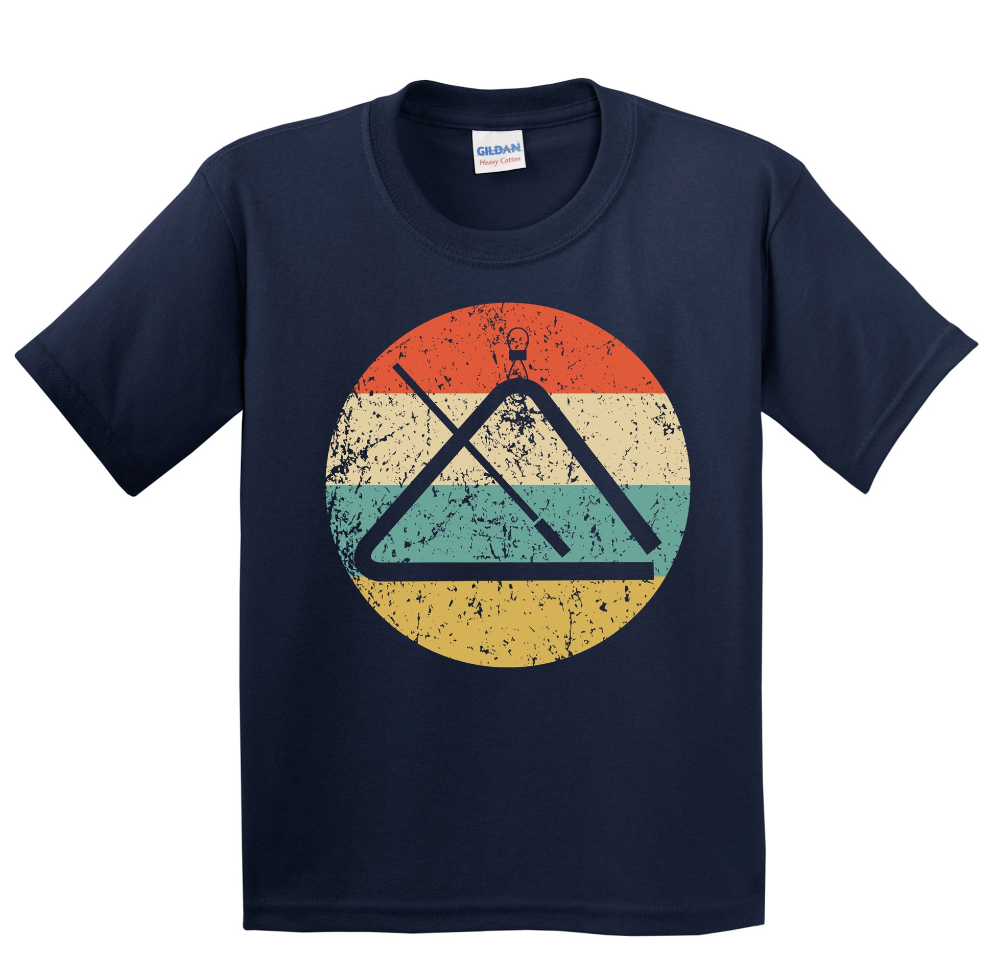 Triangle Silhouette Retro Music Musician Musical Instrument Youth T-Shirt