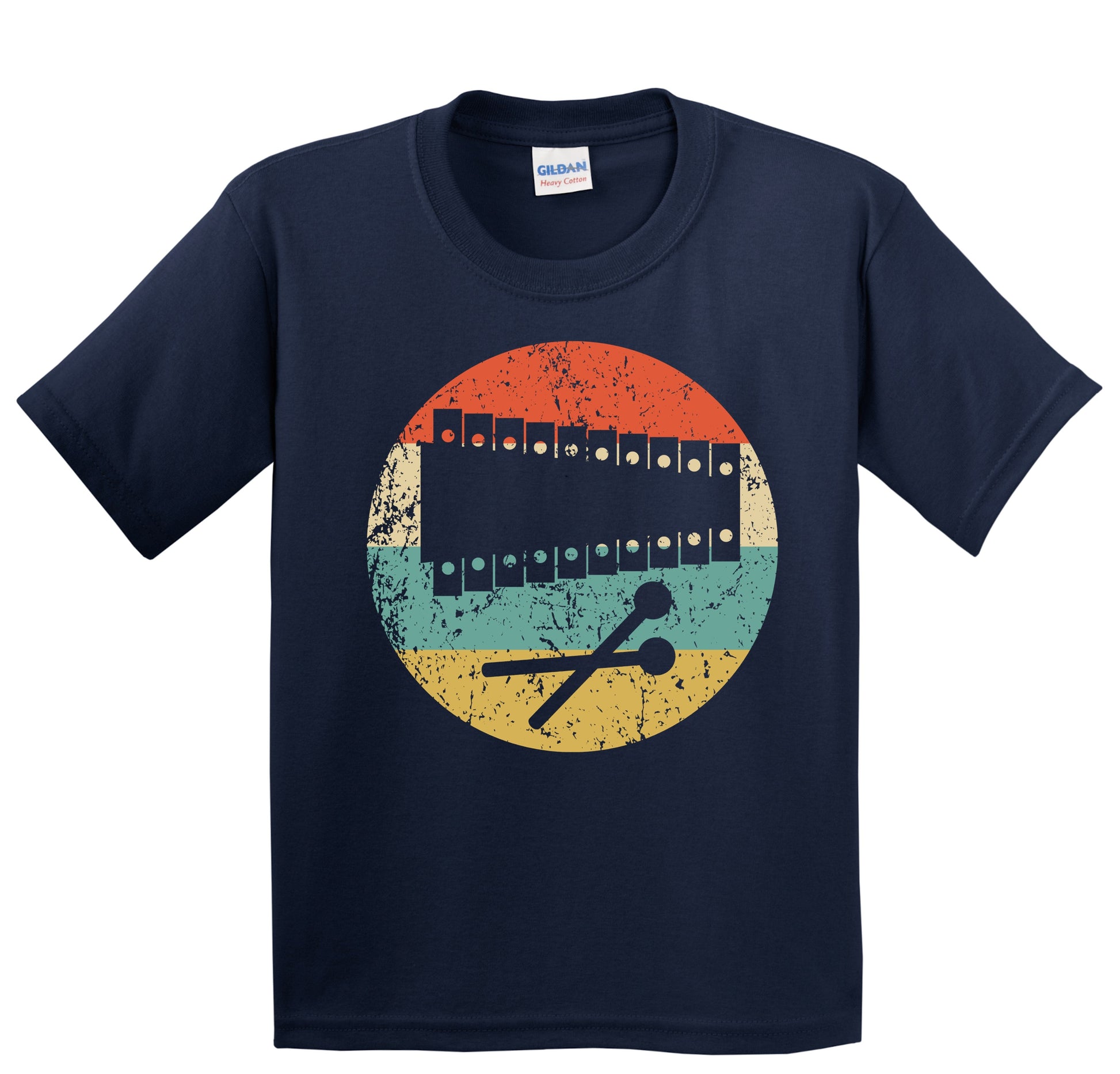 Xylophone Silhouette Retro Music Musician Musical Instrument Youth T-Shirt