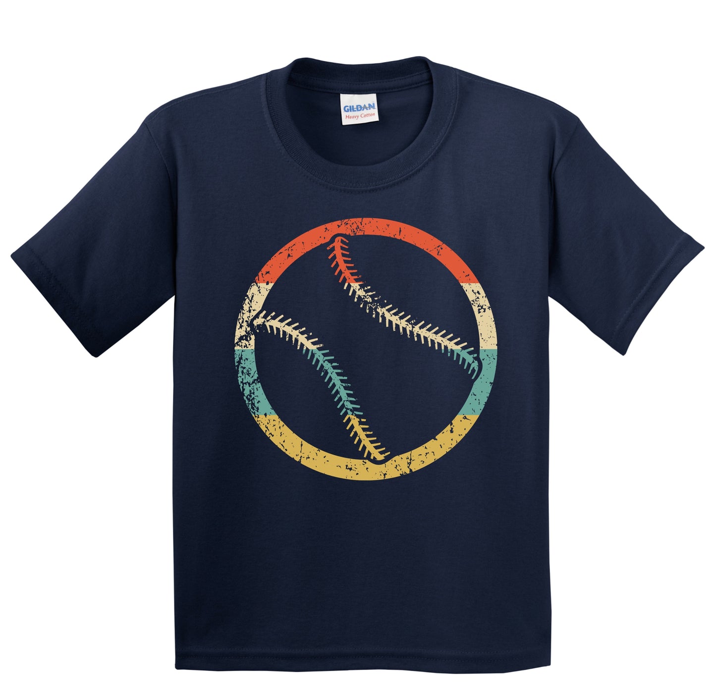 Baseball Softball Silhouette Retro Sports Youth T-Shirt