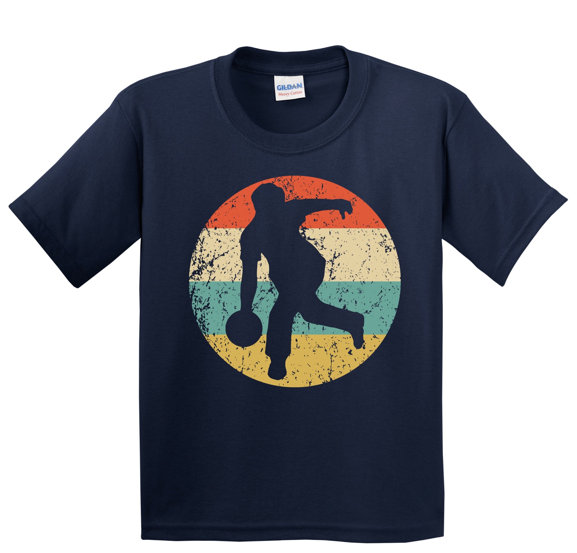 Bowler Bowling Silhouette Retro Sports Youth T-Shirt