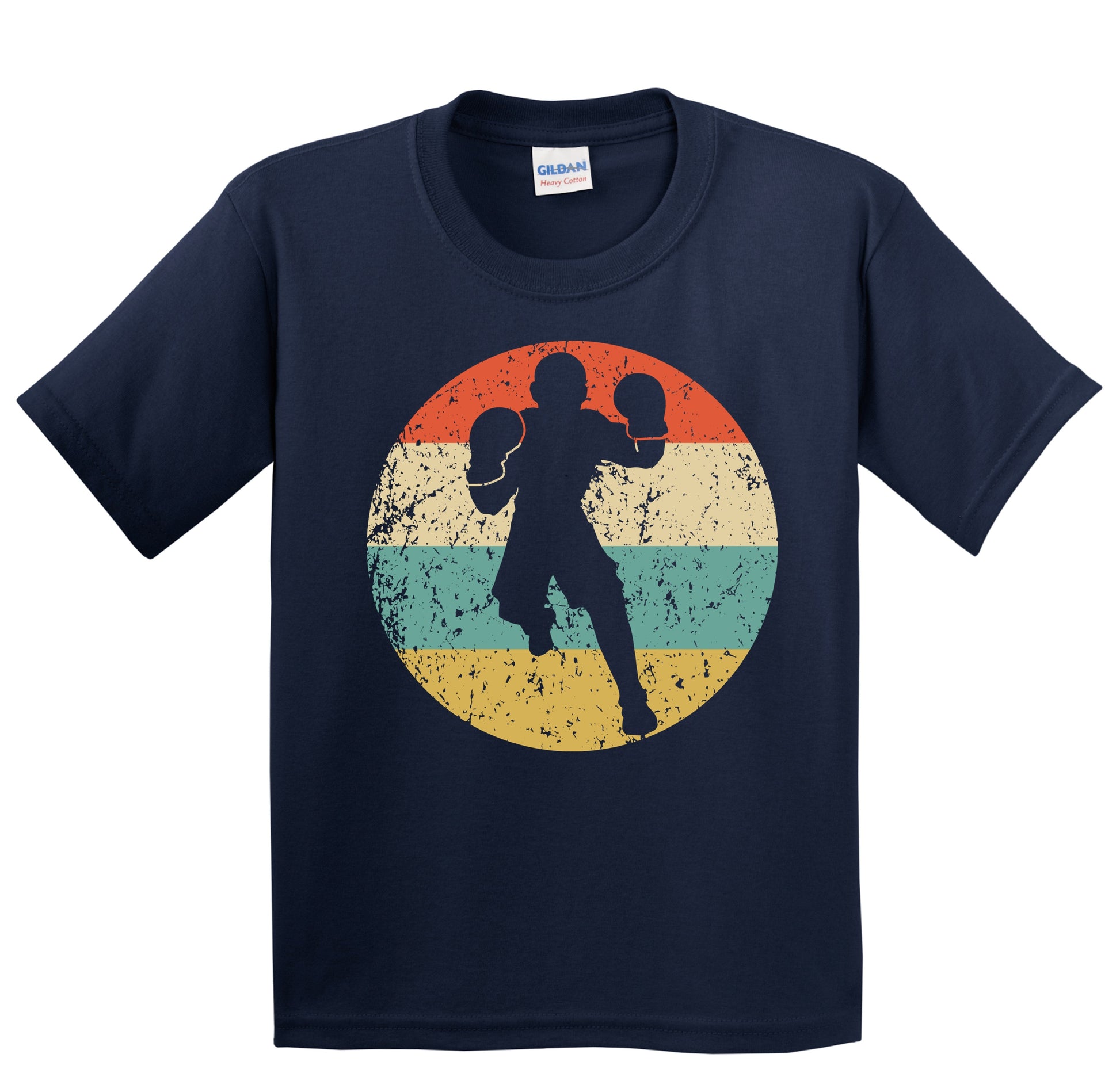 Boxer Boxing Silhouette Retro Sports Youth T-Shirt