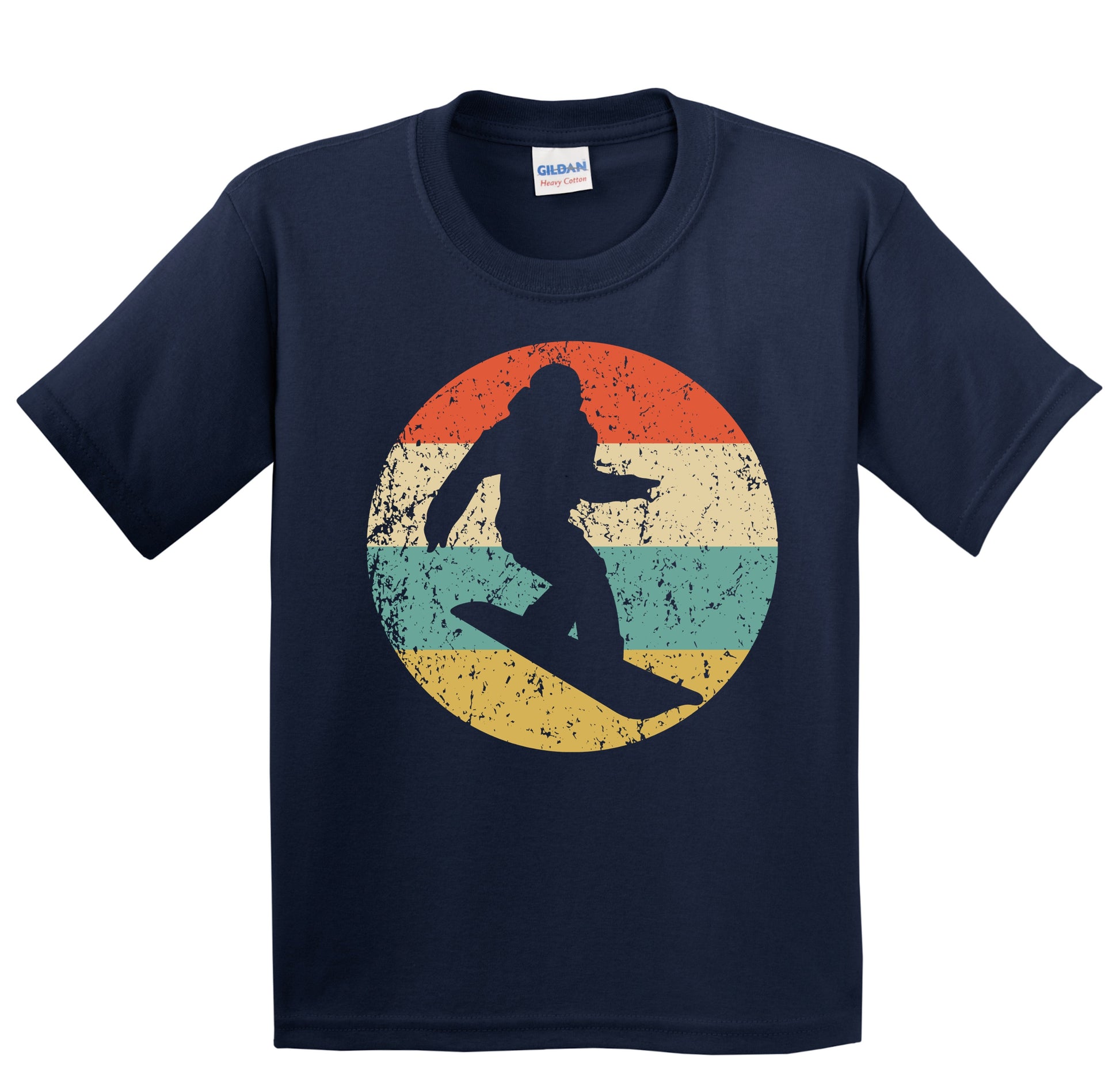 Snowboarding Snowboarder Silhouette Retro Snowboard Youth T-Shirt