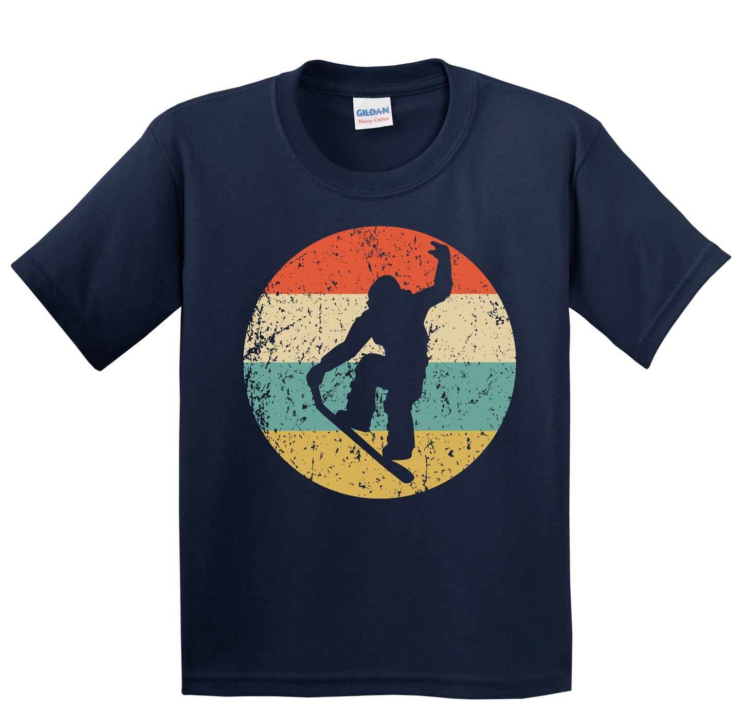 Snowboard Trick Nose Grab Silhouette Retro Snowboarding Youth T-Shirt