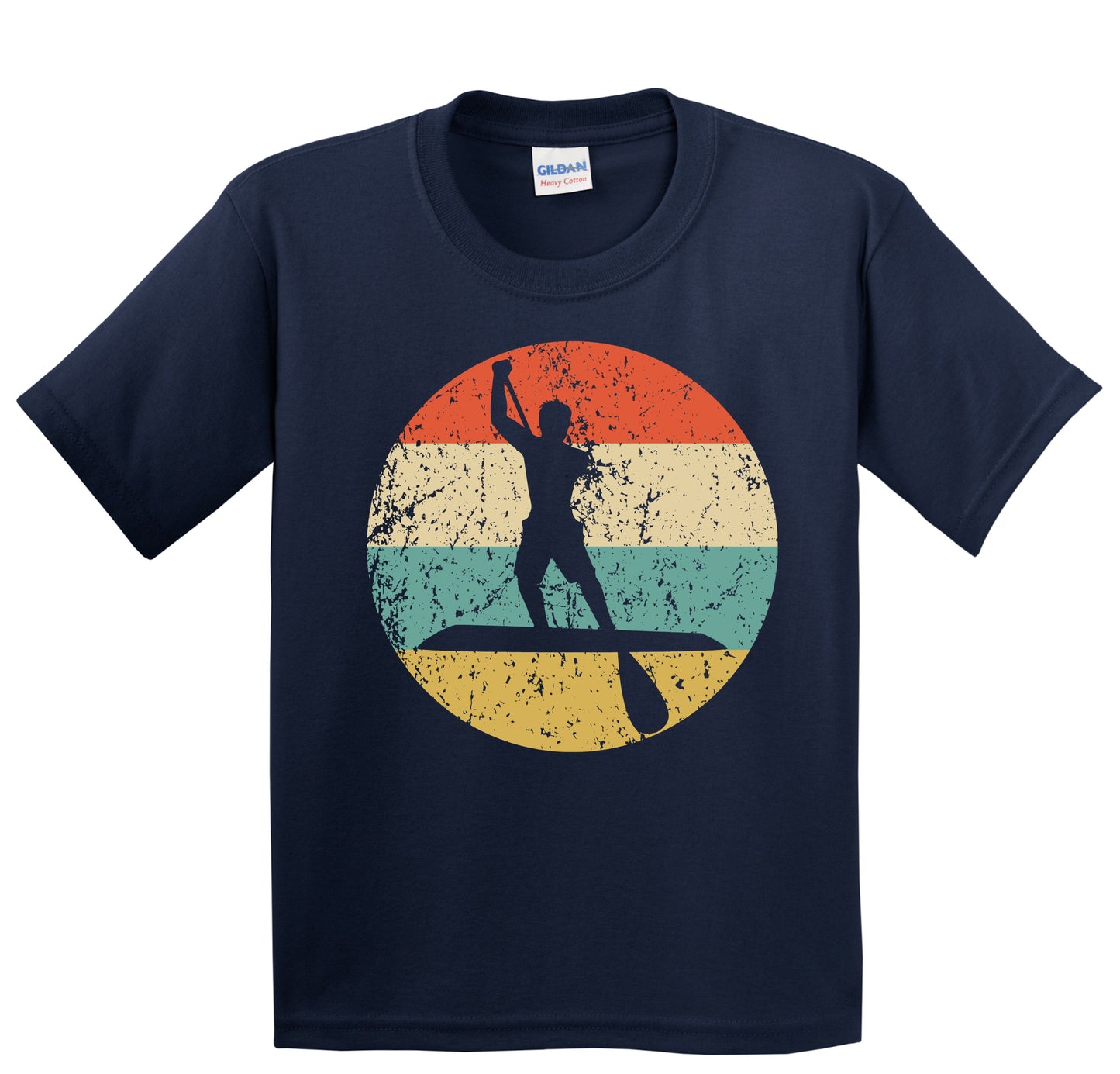 Paddleboarding Paddleboarder Silhouette Retro Paddleboard Youth T-Shirt