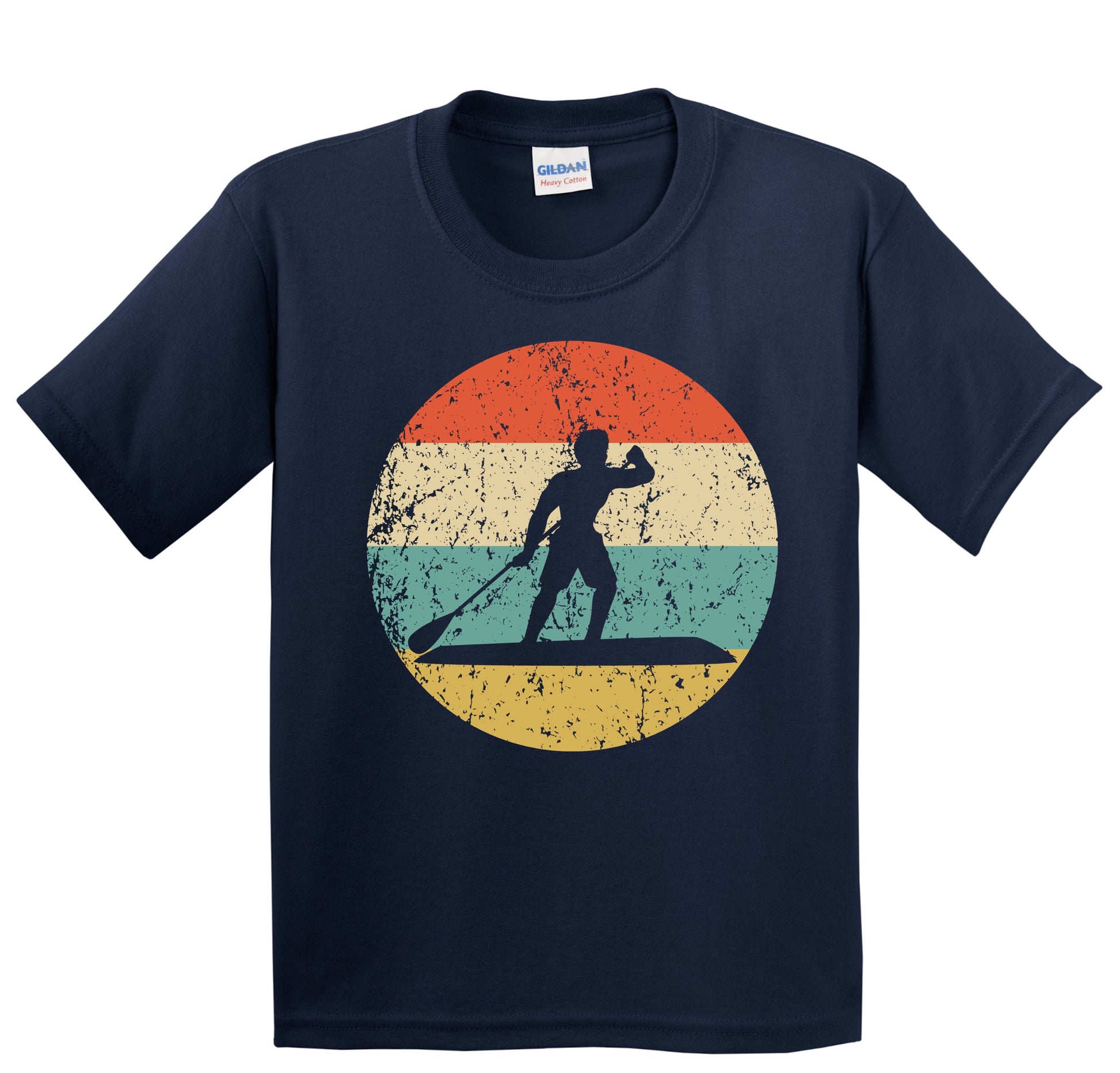 Paddleboarder Paddleboarding Silhouette Retro Paddleboard Youth T-Shirt