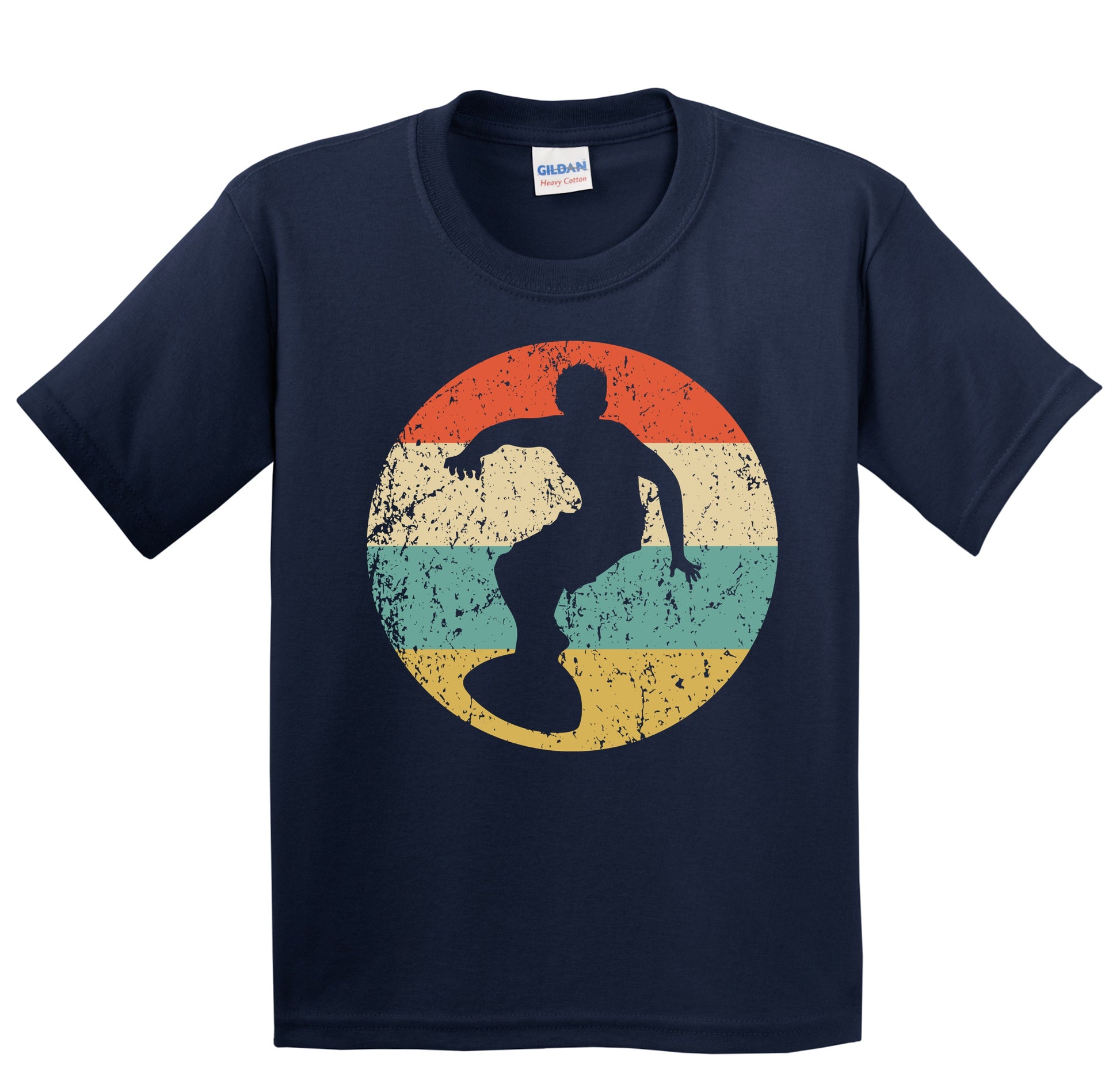 Surfer Silhouette Retro Surfing Youth T-Shirt