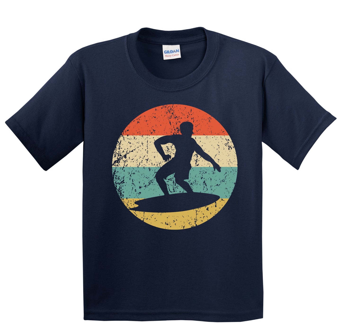 Surfing Silhouette Retro Surfer Youth T-Shirt