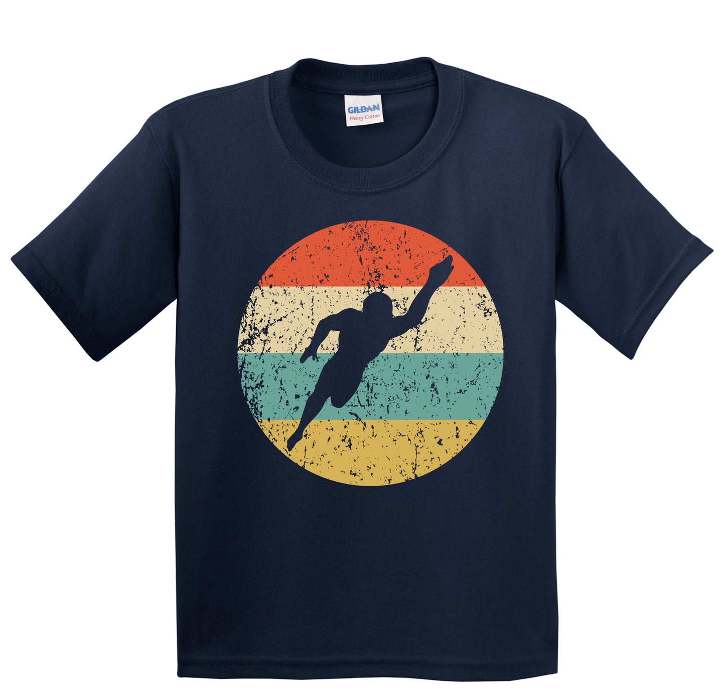 Swimmer Silhouette Retro Swimming Youth T-Shirt