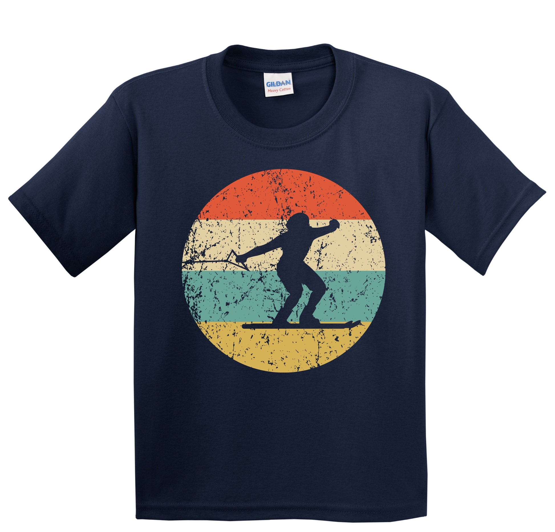 Waterskiing Silhouette Retro Waterskier Youth T-Shirt