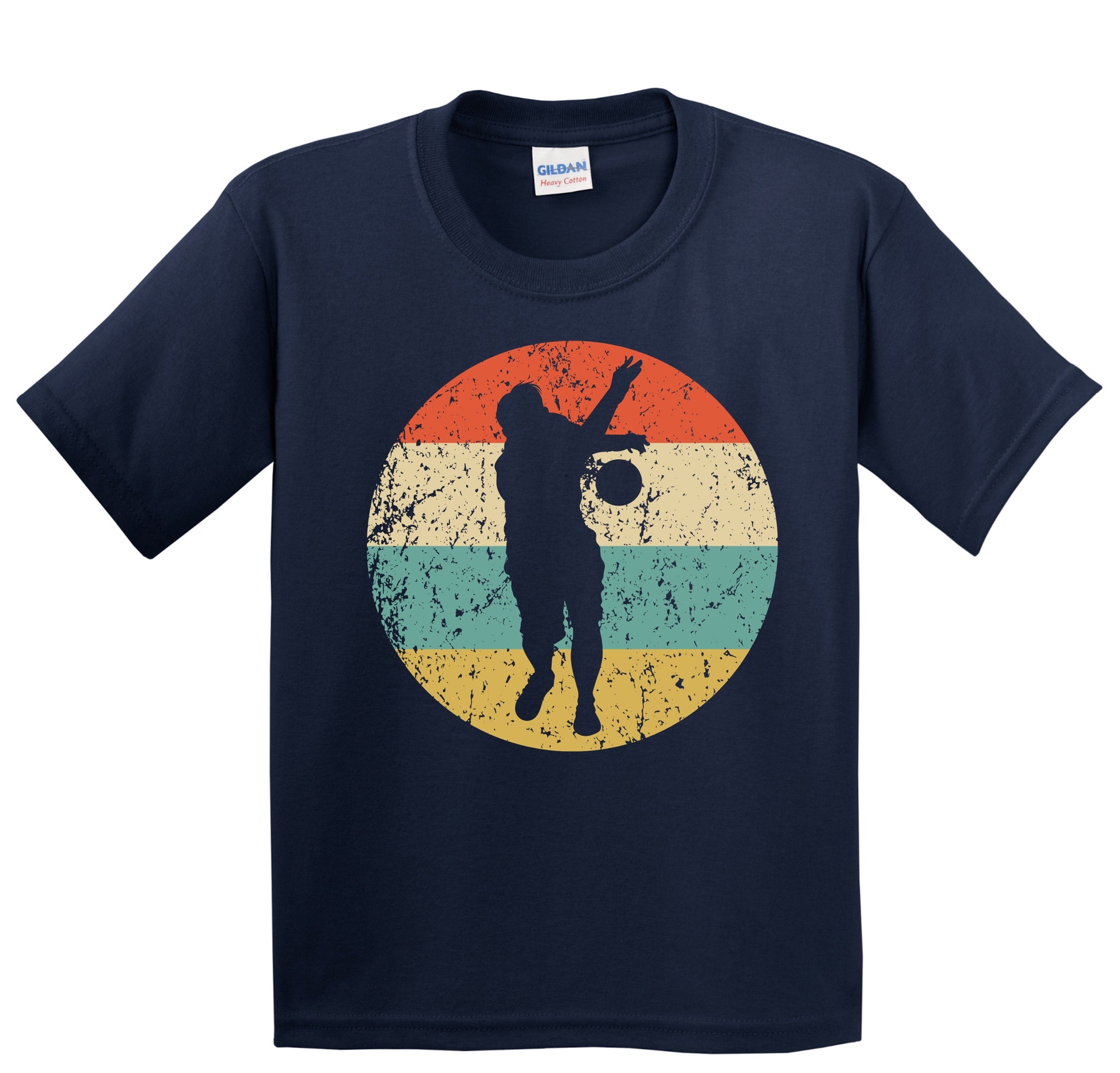 Bocce Ball Player Silhouette Retro Bocce Youth T-Shirt