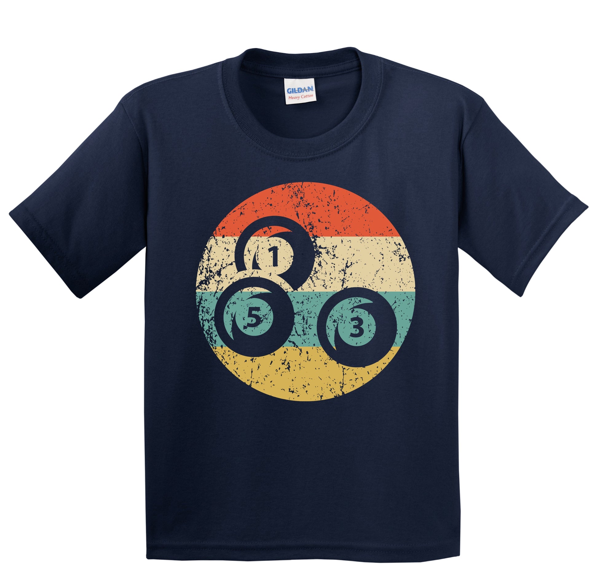 Pool Balls Icon Retro Billiards Youth T-Shirt