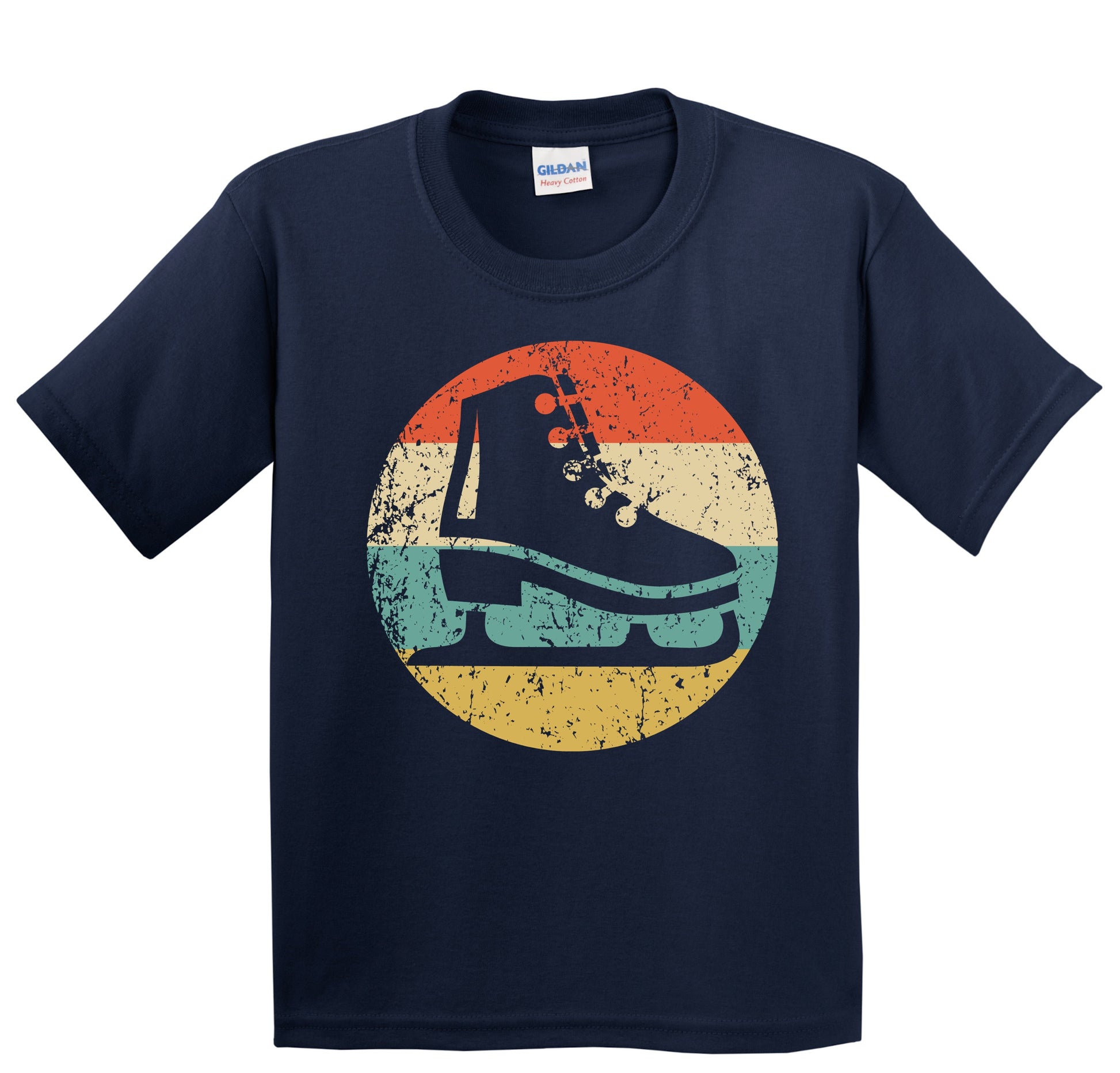 Ice Skate Icon Retro Figure Skating Youth T-Shirt