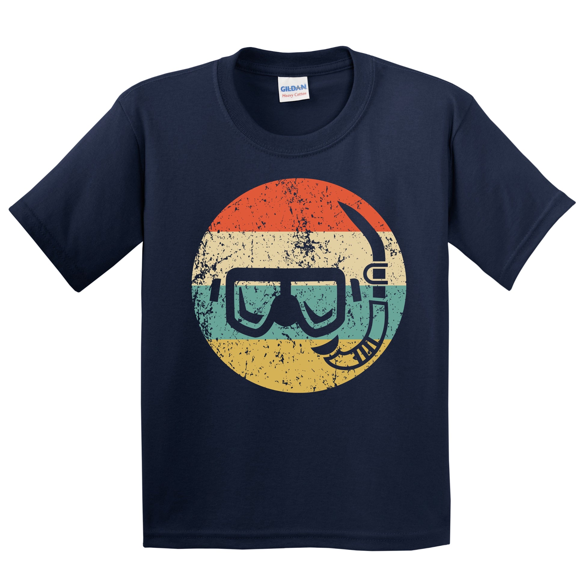 Snorkel Mask Icon Retro Snorkeling Youth T-Shirt