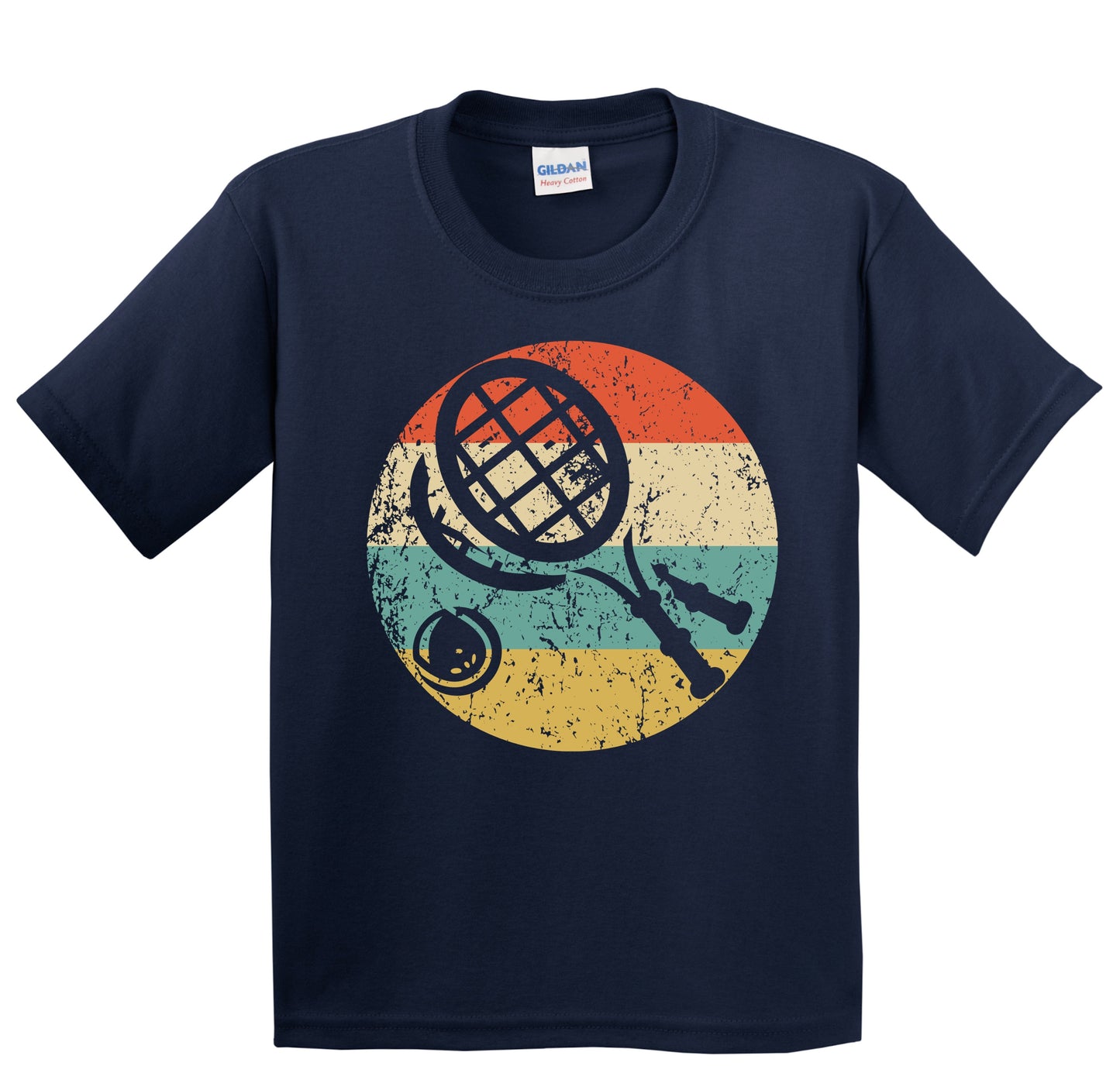 Tennis Rackets Icon Retro Tennis Youth T-Shirt