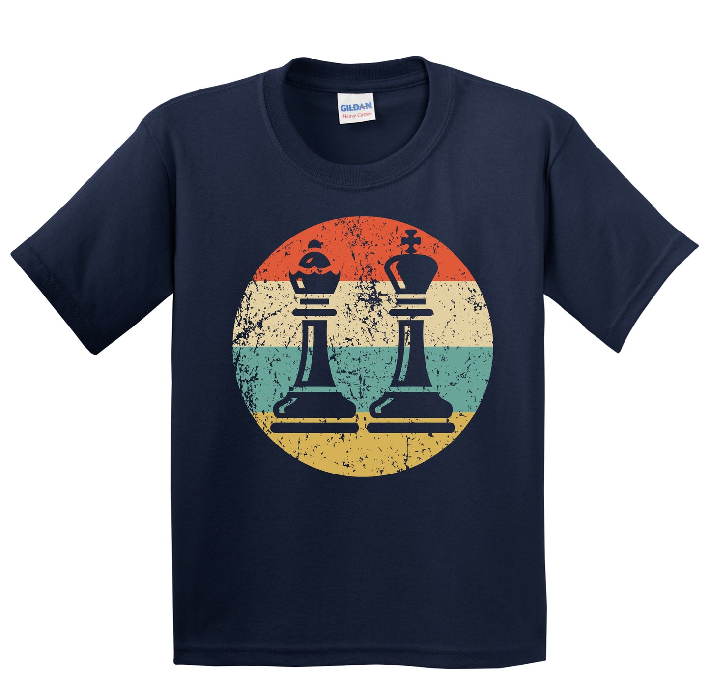 Chess Pieces Icon Retro Chess Youth T-Shirt