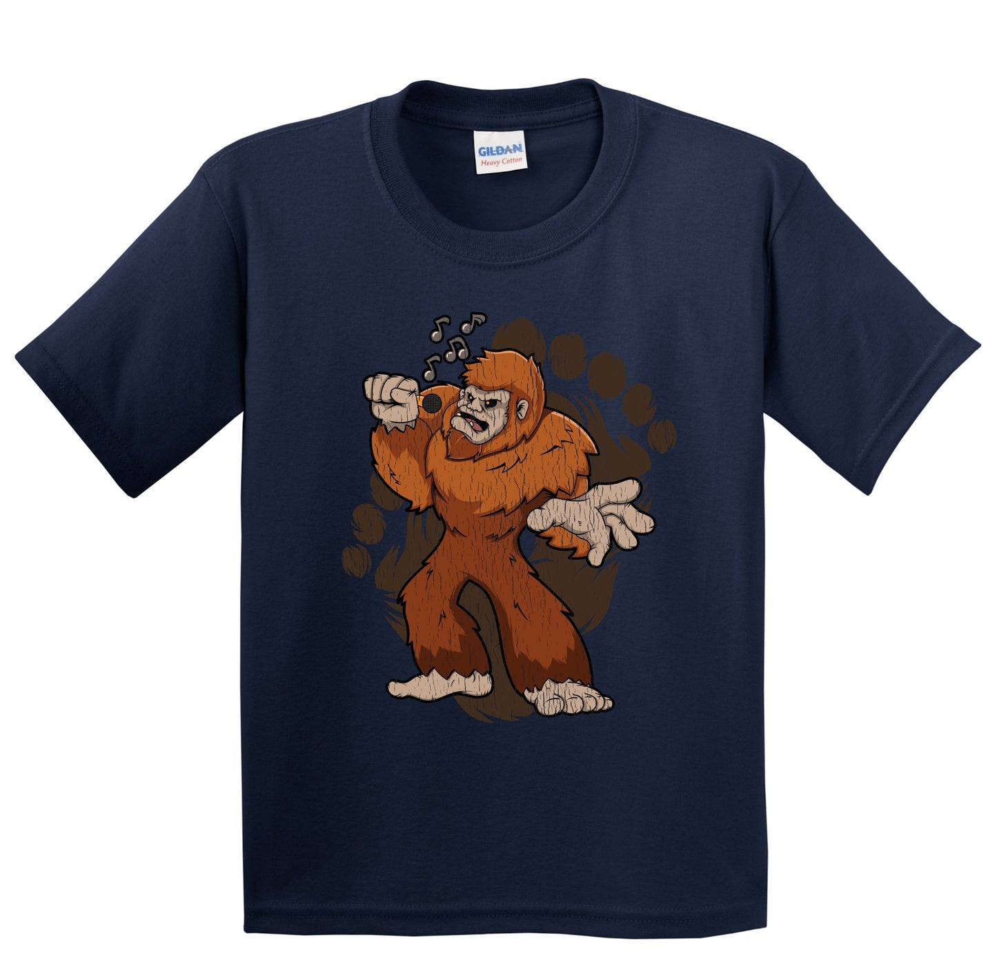 Kids Bigfoot Karaoke Shirt - Sasquatch Singing Youth T-Shirt