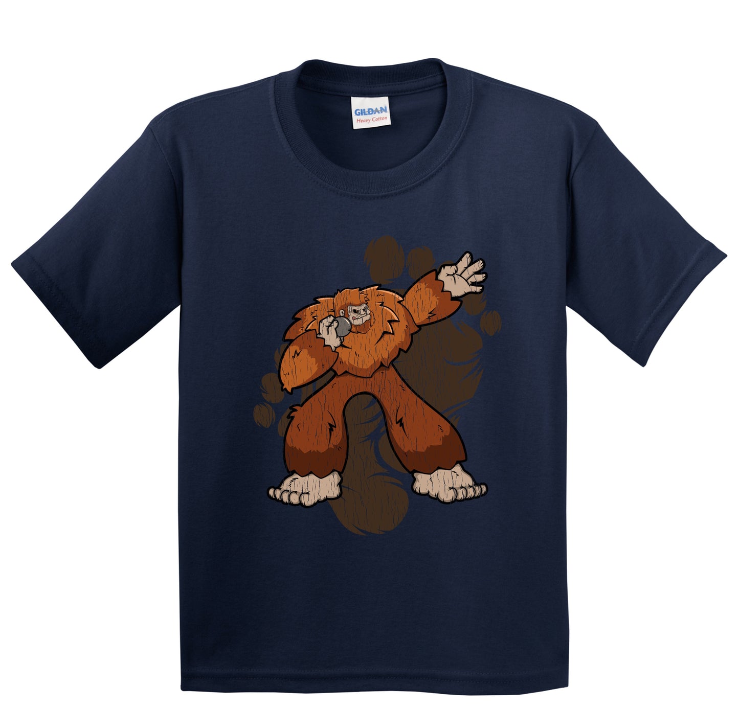 Kids Bigfoot Shot Put Shirt - Sasquatch Shot Putting Youth T-Shirt