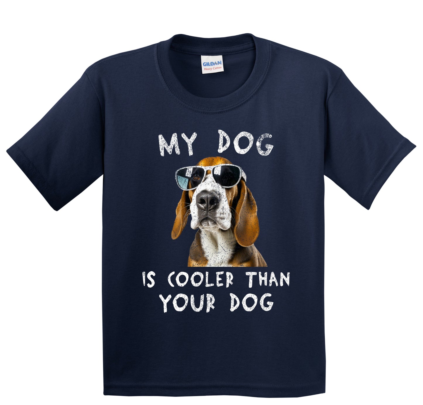 Basset Hound My Dog Is Cooler Than Your Dog Funny Dog Owner Youth T-Shirt