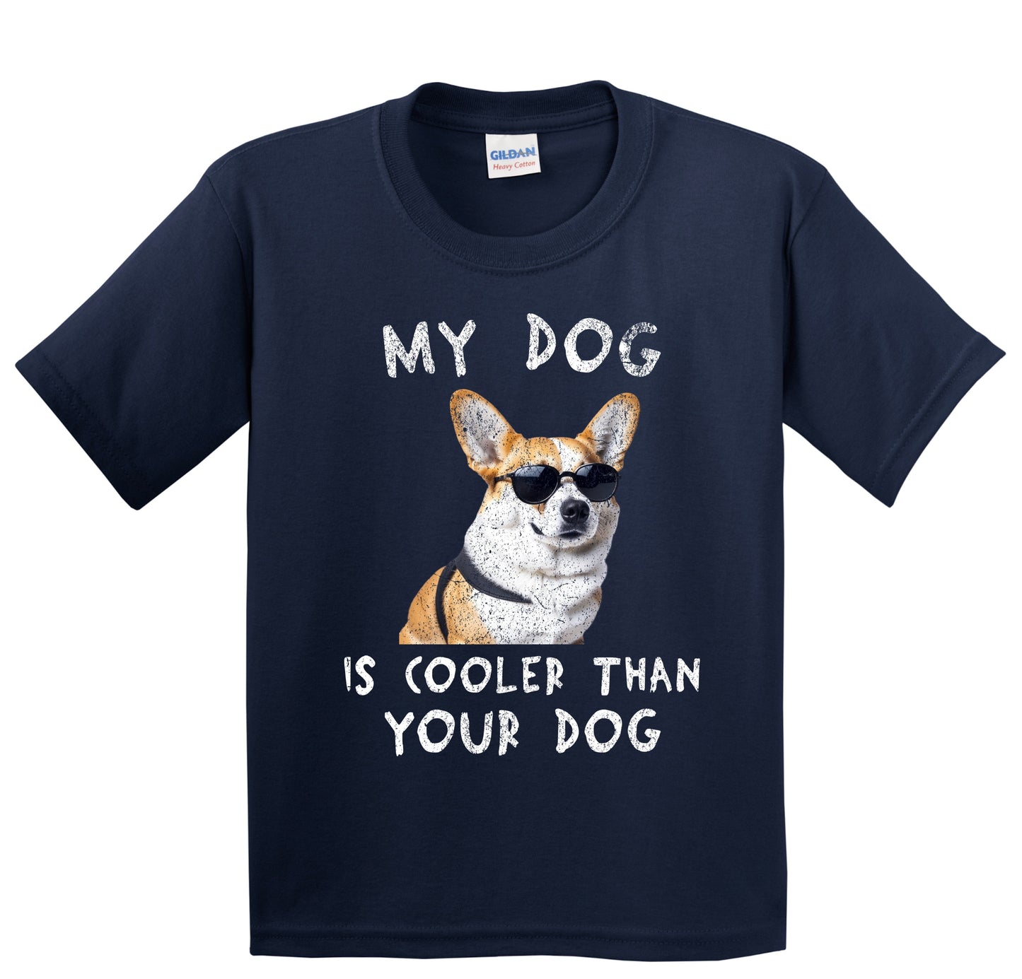 Corgi My Dog Is Cooler Than Your Dog Funny Dog Owner Youth T-Shirt