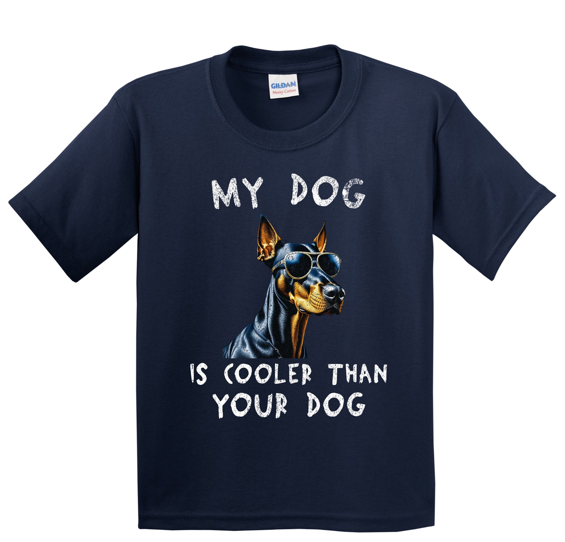 Doberman My Dog Is Cooler Than Your Dog Funny Dog Owner Youth T-Shirt