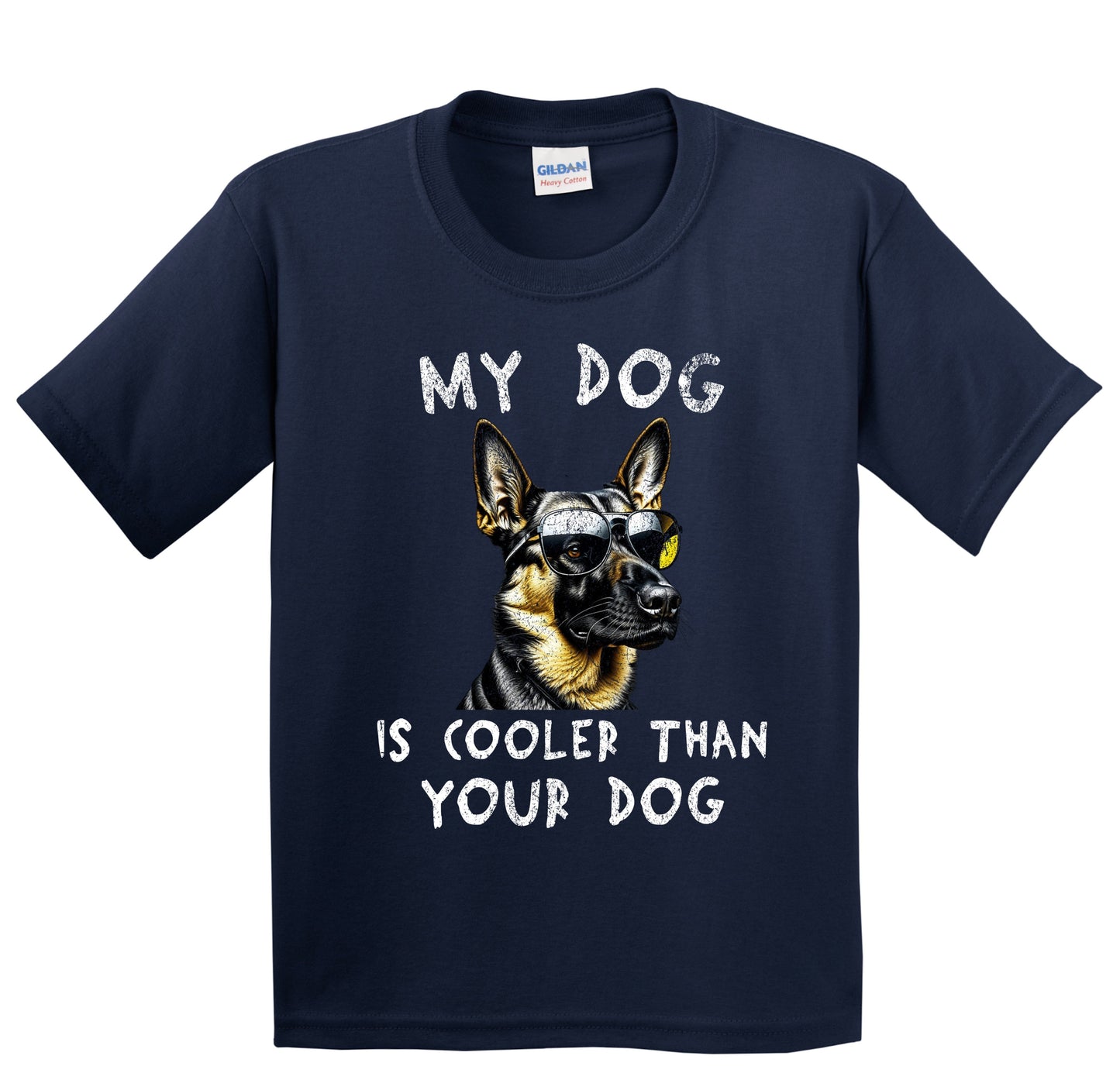 German Shepherd My Dog Is Cooler Than Your Dog Funny Dog Owner Youth T-Shirt