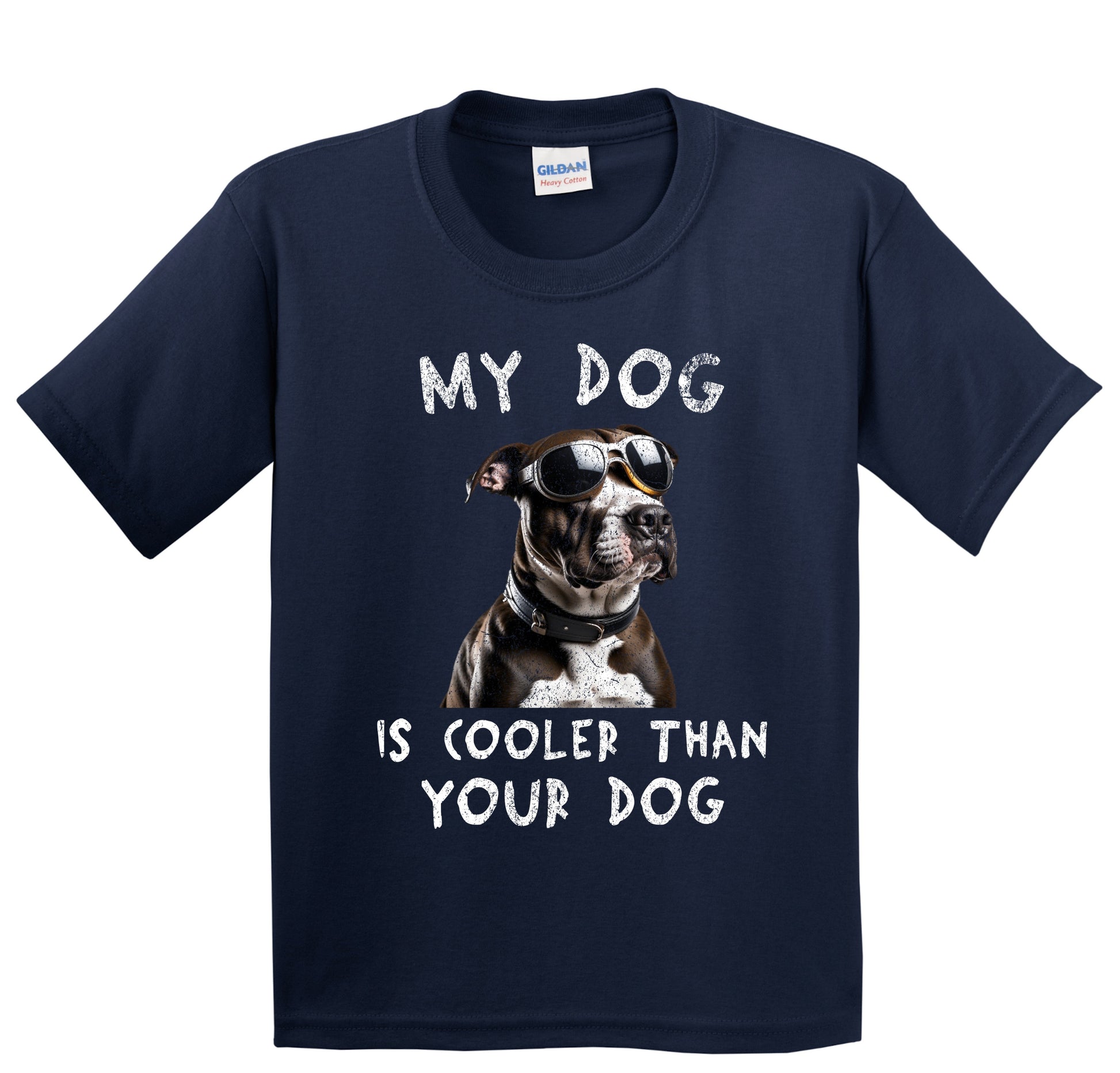 Pit Bull My Dog Is Cooler Than Your Dog Funny Dog Owner Youth T-Shirt