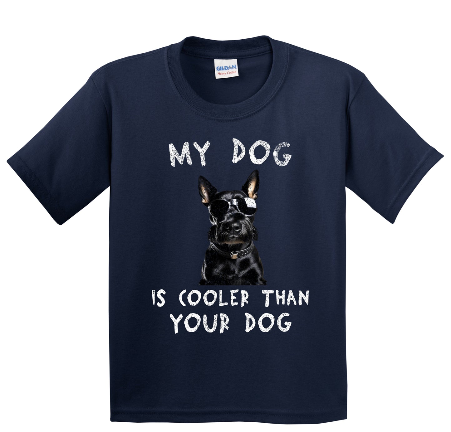 Scottish Terrier My Dog Is Cooler Than Your Dog Funny Dog Owner Youth T-Shirt