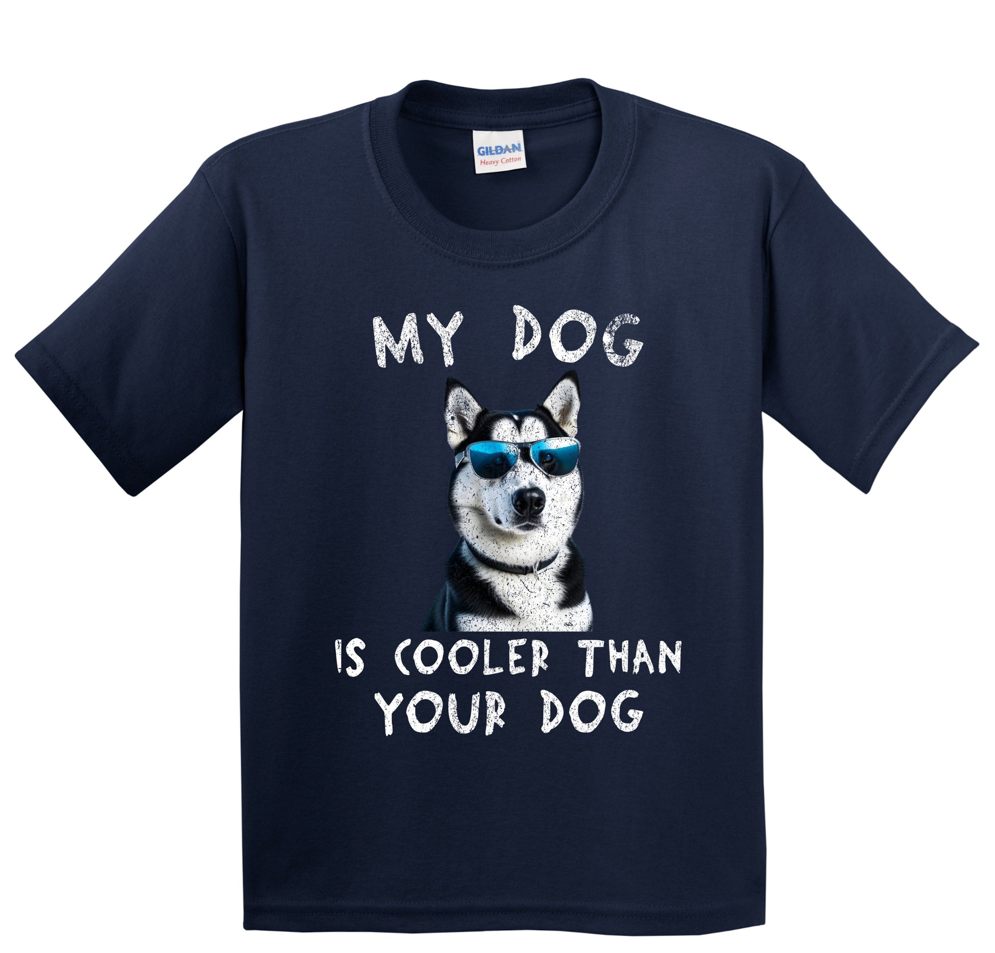 Siberian Husky My Dog Is Cooler Than Your Dog Funny Dog Owner Youth T-Shirt