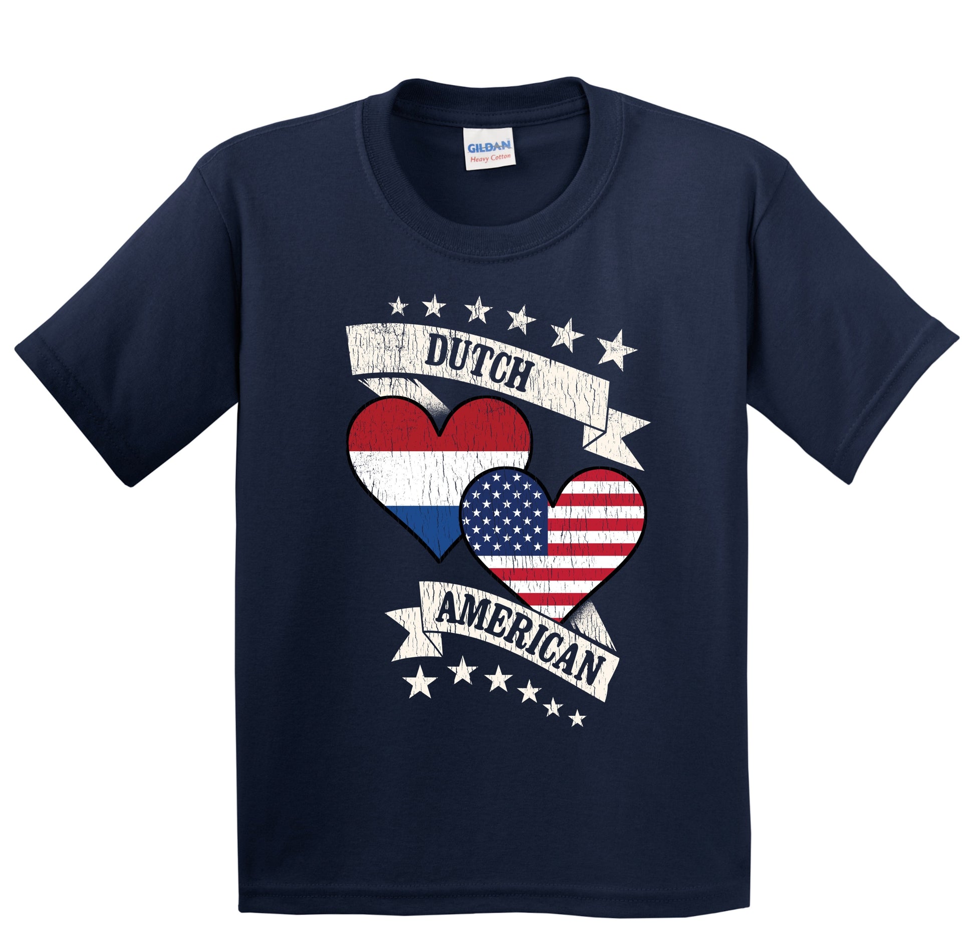 Dutch American Heart Flags Netherlands America Youth T-Shirt