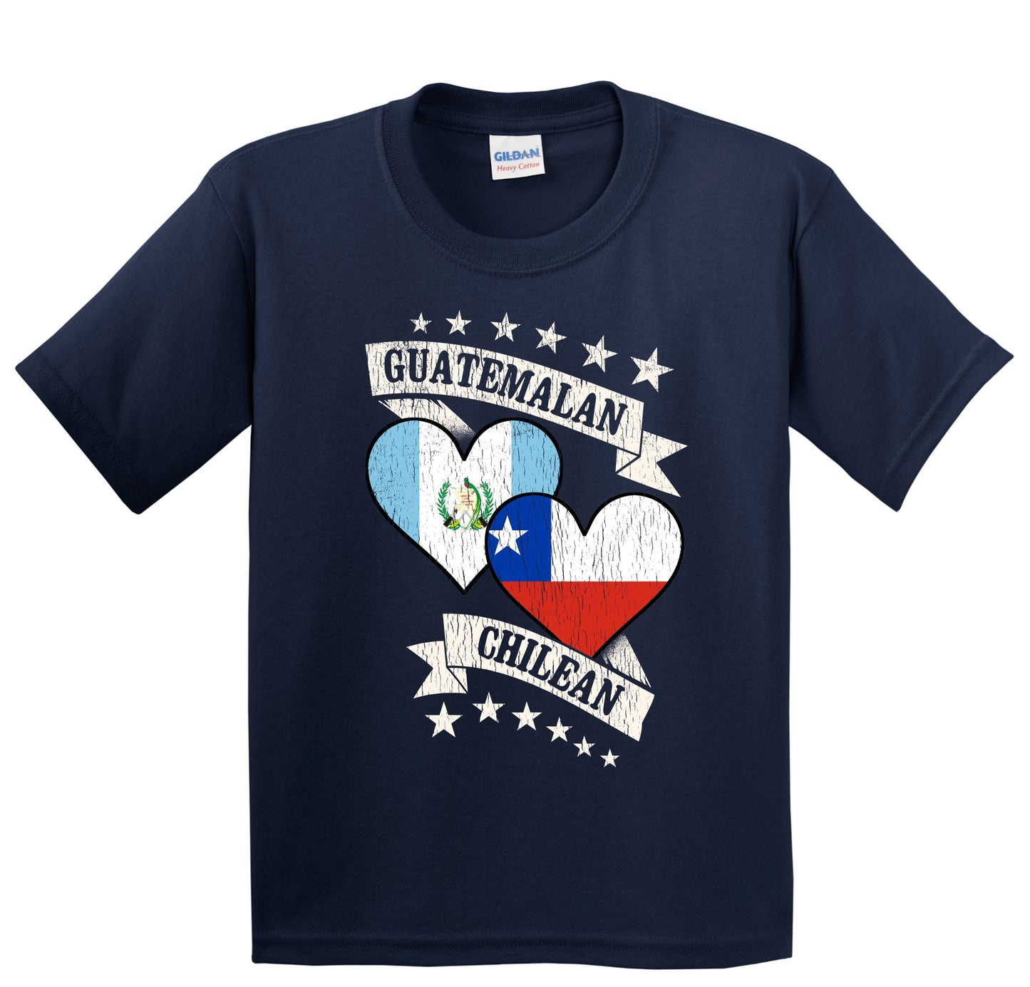 Guatemalan Chilean Heart Flags Guatemala Chile Youth T-Shirt