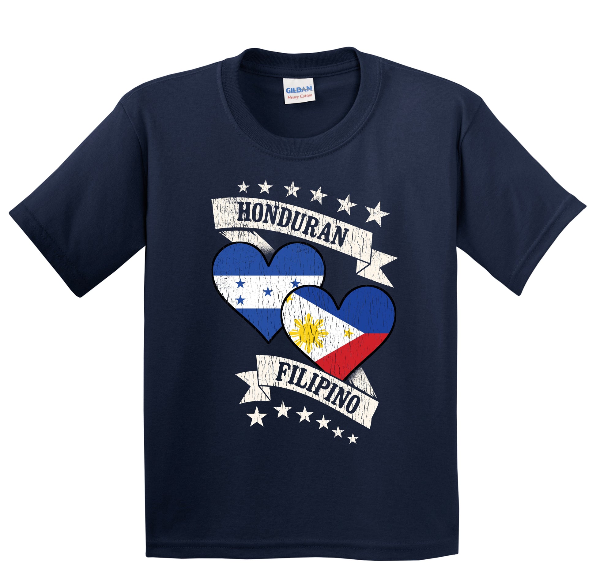 Honduran Filipino Heart Flags Honduras Philippines Youth T-Shirt