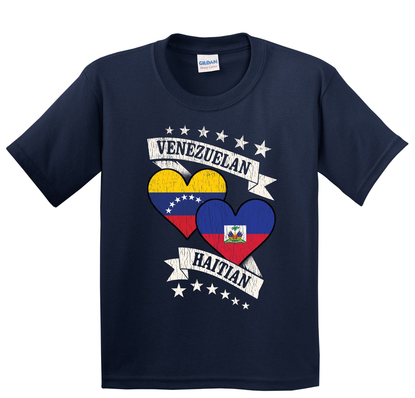 Venezuela Haitian Heart Flags Venezuela Haiti Youth T-Shirt