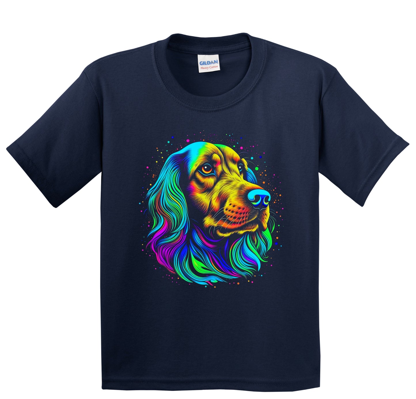 Colorful Bright Irish Setter Vibrant Psychedelic Dog Art Youth T-Shirt