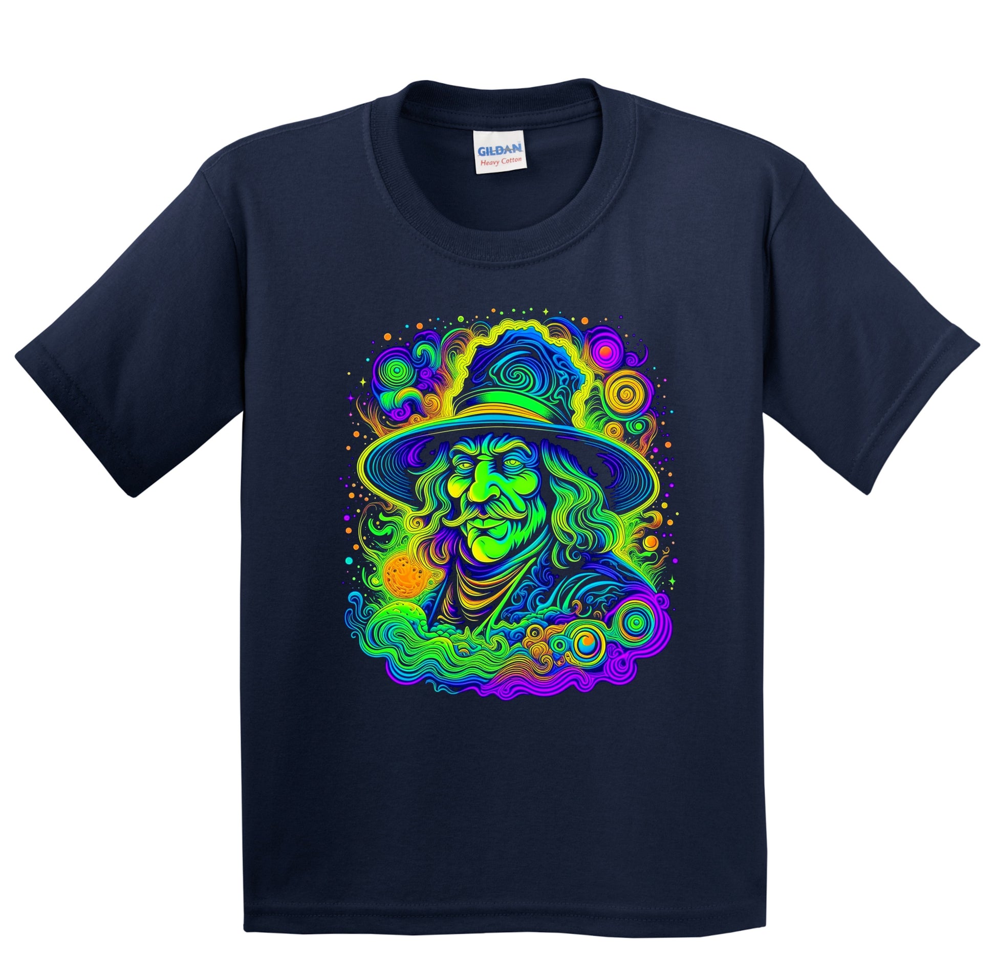 Colorful Bright Leprechaun Vibrant Psychedelic Wizard Art Youth T-Shirt