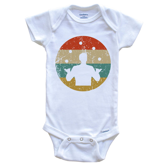 Juggling Vintage Retro Juggler Circle Icon Baby Onesie