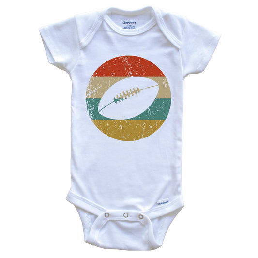 Football Vintage Retro Football Circle Icon Baby Onesie