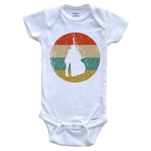 Cellist Cello Player Vintage Retro Music Circle Icon Baby Onesie