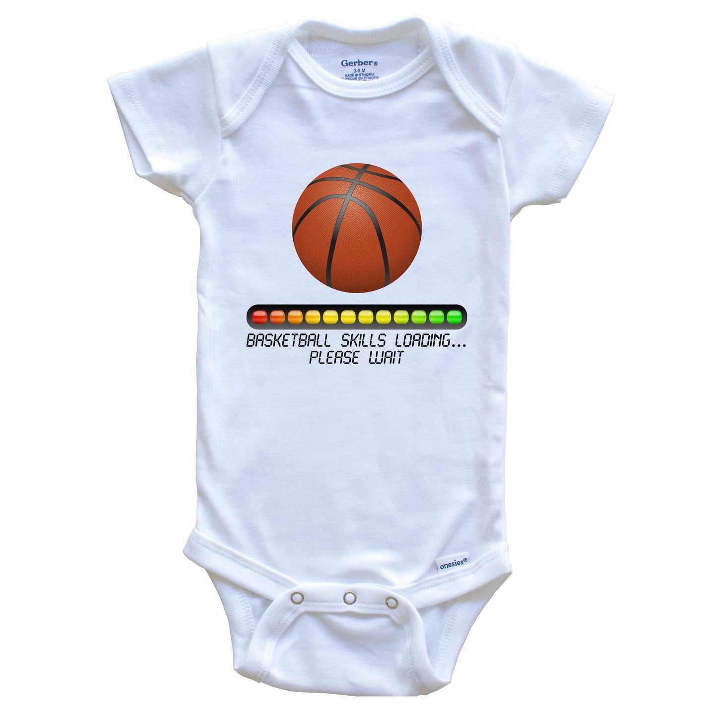 Basketball Skills Loading Please Wait Funny Baby Onesie