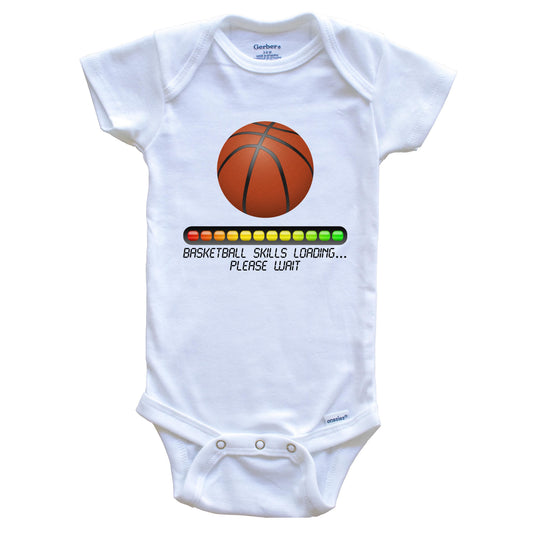 Basketball Skills Loading Please Wait Funny Baby Onesie
