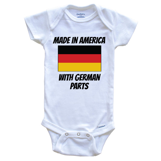Made In America With German Parts Germany Flag Funny Baby Onesie