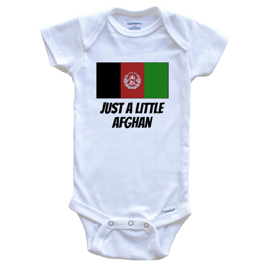 Just A Little Afghan Cute Afghanistan Flag Baby Onesie