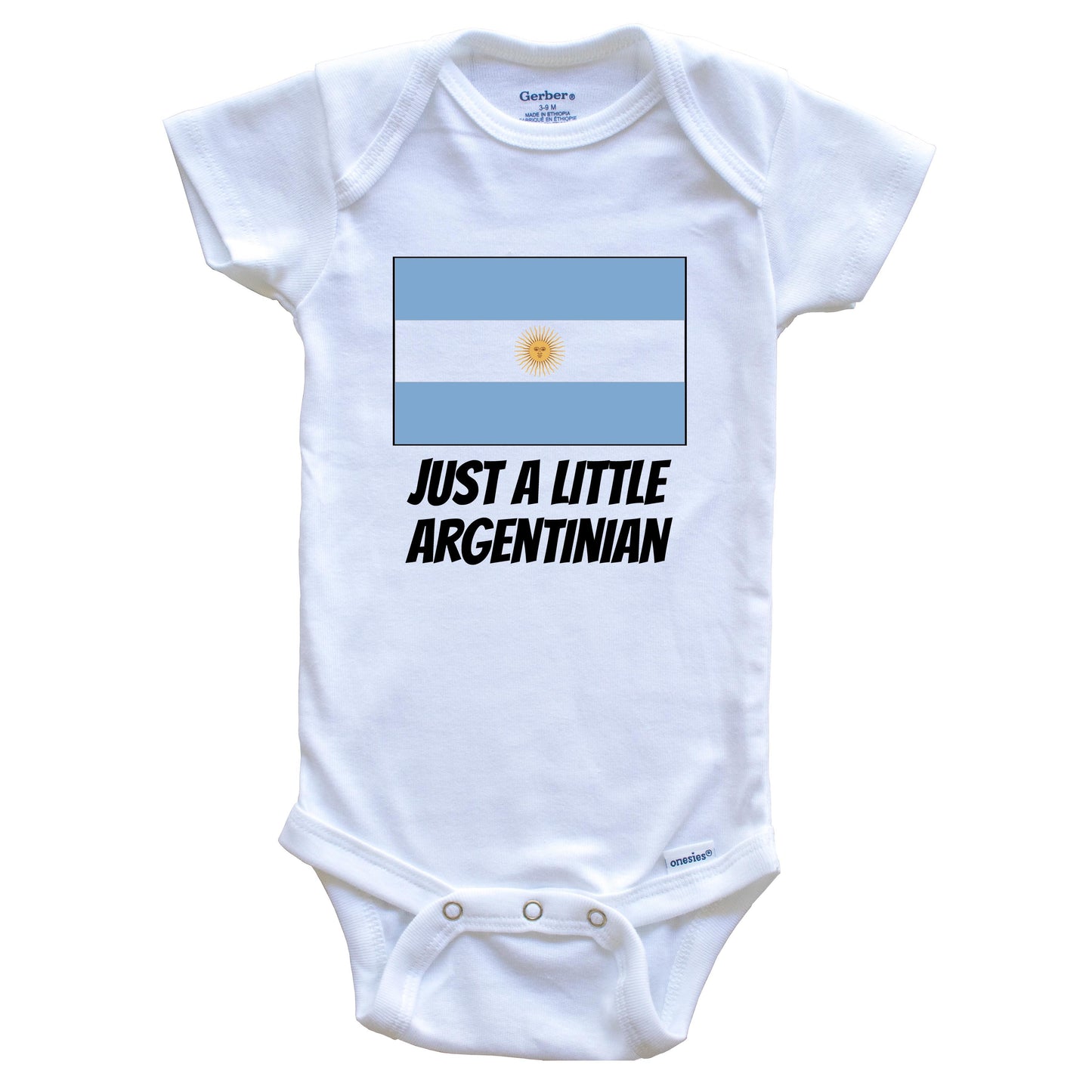 Just A Little Argentinian Cute Argentina Flag Baby Onesie