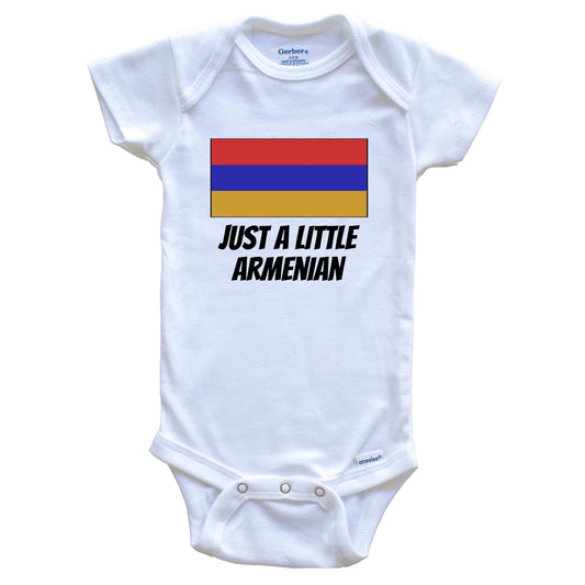 Just A Little Armenian Cute Armenia Flag Baby Onesie