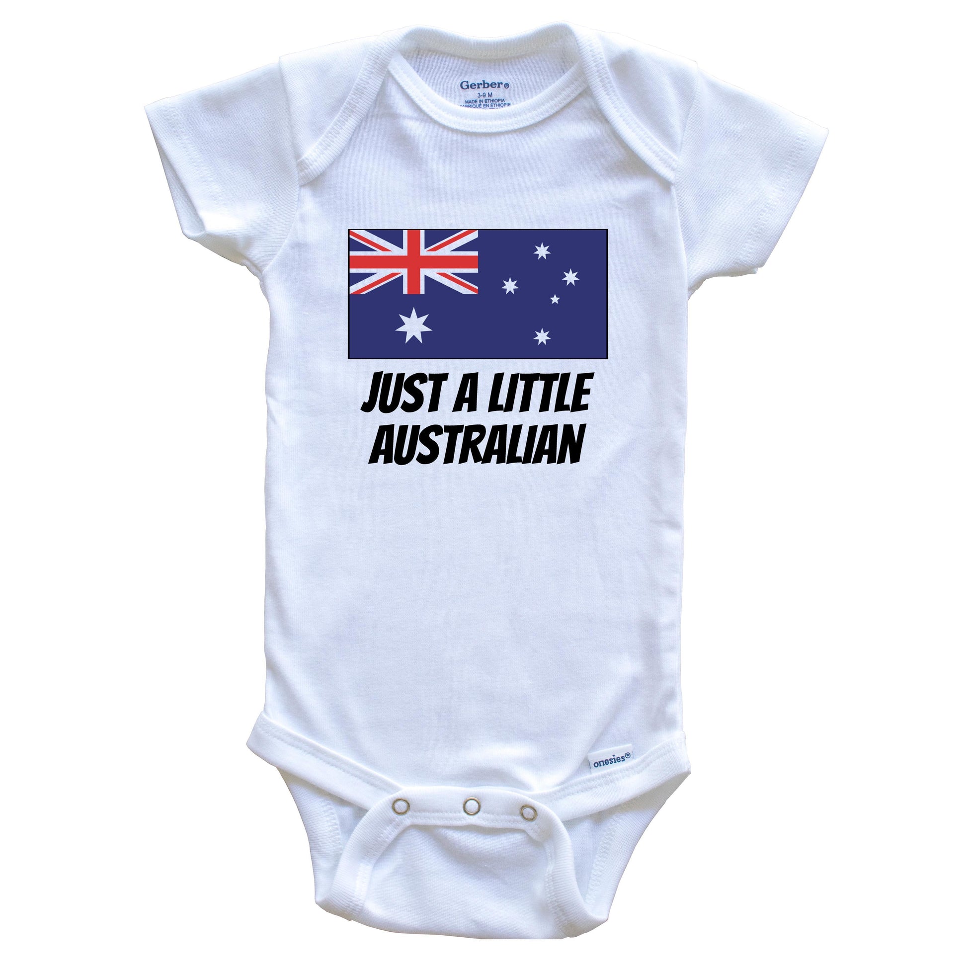 Just A Little Australian Cute Australia Flag Baby Onesie