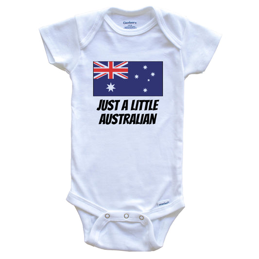 Just A Little Australian Cute Australia Flag Baby Onesie
