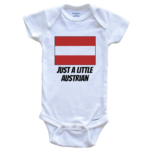 Just A Little Austrian Cute Austria Flag Baby Onesie