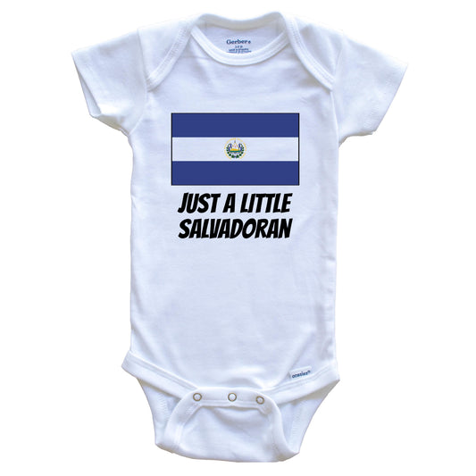 Just A Little Salvadoran Cute El Salvador Flag Baby Onesie