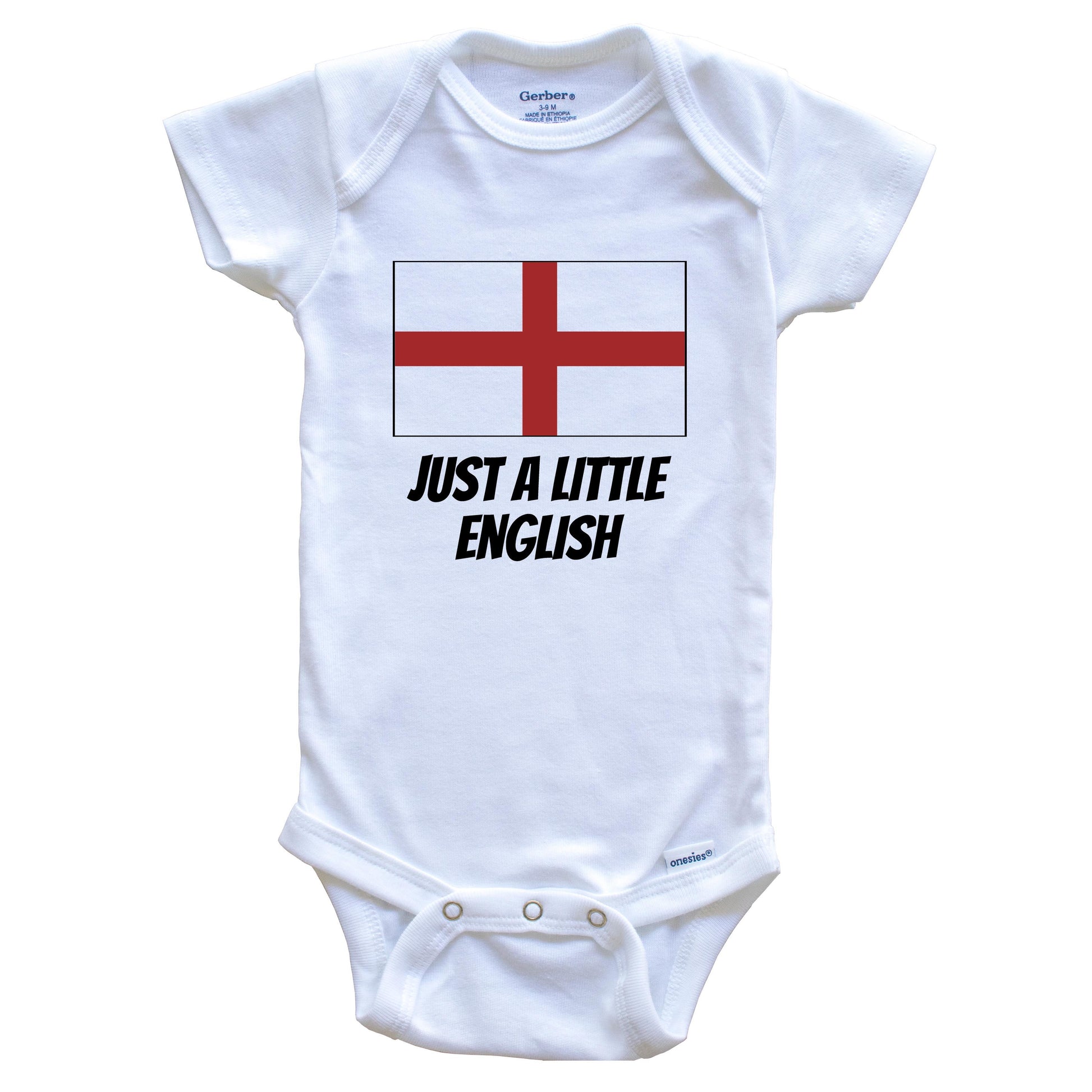 Just A Little English Cute England Flag Baby Onesie