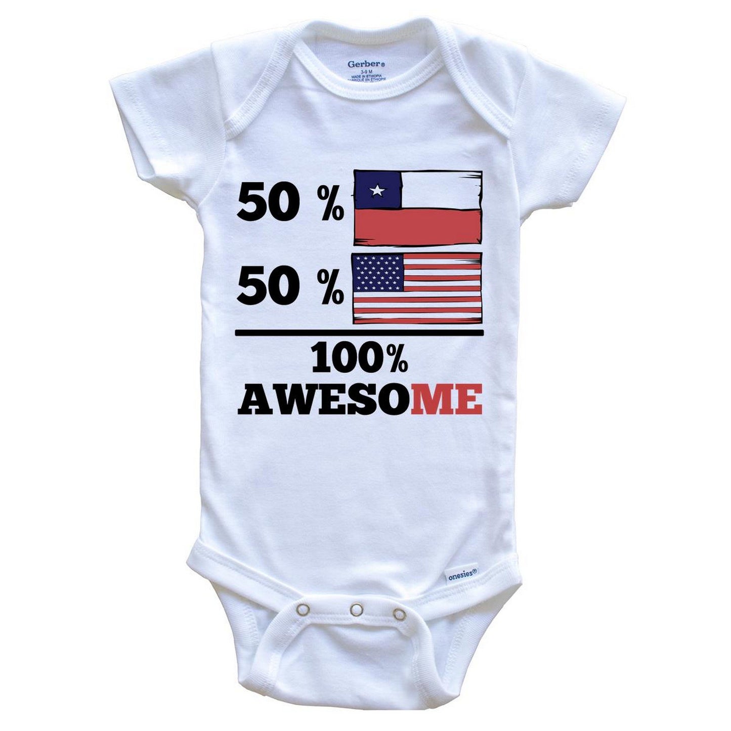 Half Chilean Half American Baby Onesie