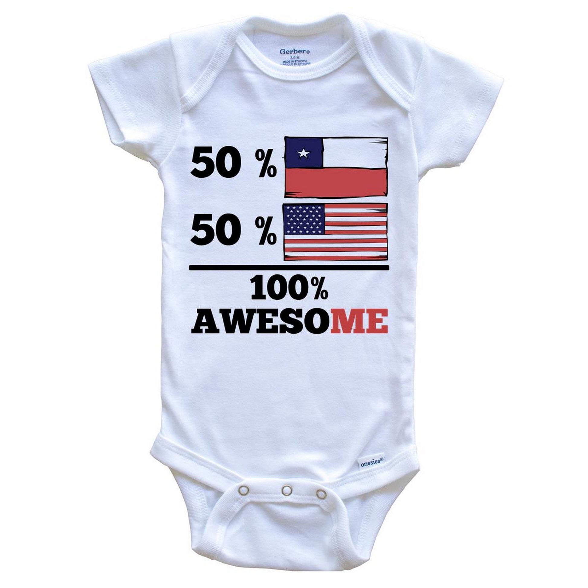Half Chilean Half American Baby Onesie